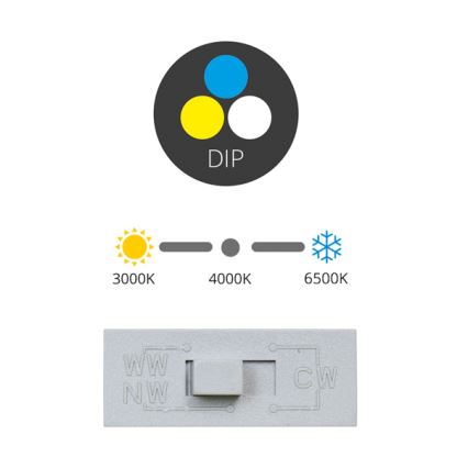 LED įmontuojamas šviestuvas TINA LED/24W/230V 3000/4000/6500K skersmuo 17,5 cm baltas