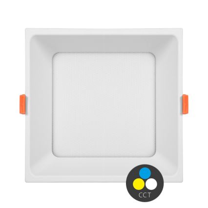 LED įleidžiamas lubinis vonios šviestuvas TONY LED/24W/230V 3000/4000/6500K 17x17 cm IP44 balta