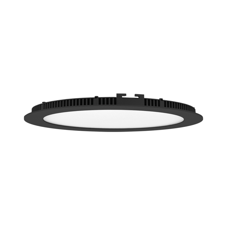 LED įleidžiamas lubinis vonios šviestuvas LADA LED/6W/230V 3000/4000/6000K diametras 12 cm IP44 juoda