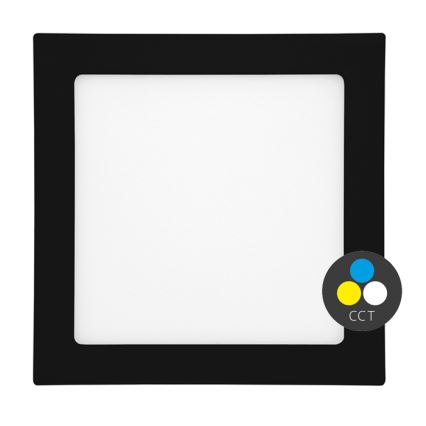 LED įleidžiamas lubinis vonios šviestuvas RAFA LED/18W/230V 3000/4000/6000K 22x22 cm IP44 juoda