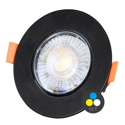 LED pritemdomas įleidžiamas lubinis šviestuvas ZITA LED/3/5/7W/230V 3000/4000/6000K diametras 9 cm juoda