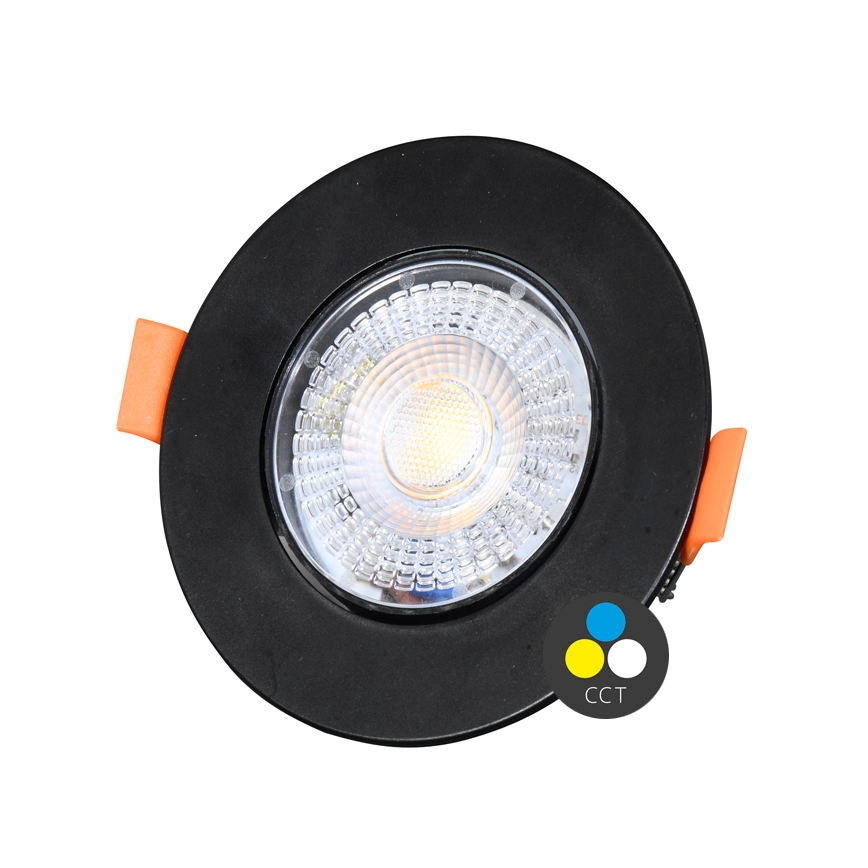 LED pritemdomas įleidžiamas lubinis šviestuvas ZITA LED/3/5/7W/230V 3000/4000/6000K diametras 9 cm juoda