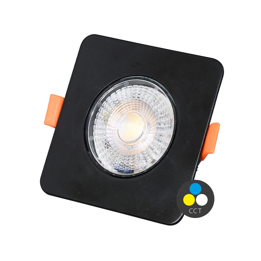 LED pritemdomas įleidžiamas lubinis šviestuvas KENT LED/3/5/7W/230V3000/4000/6000K 9x9 cm juoda