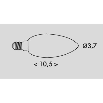 LED Lemputė RETRO C37 E14/2W/230V 3000K 320lm