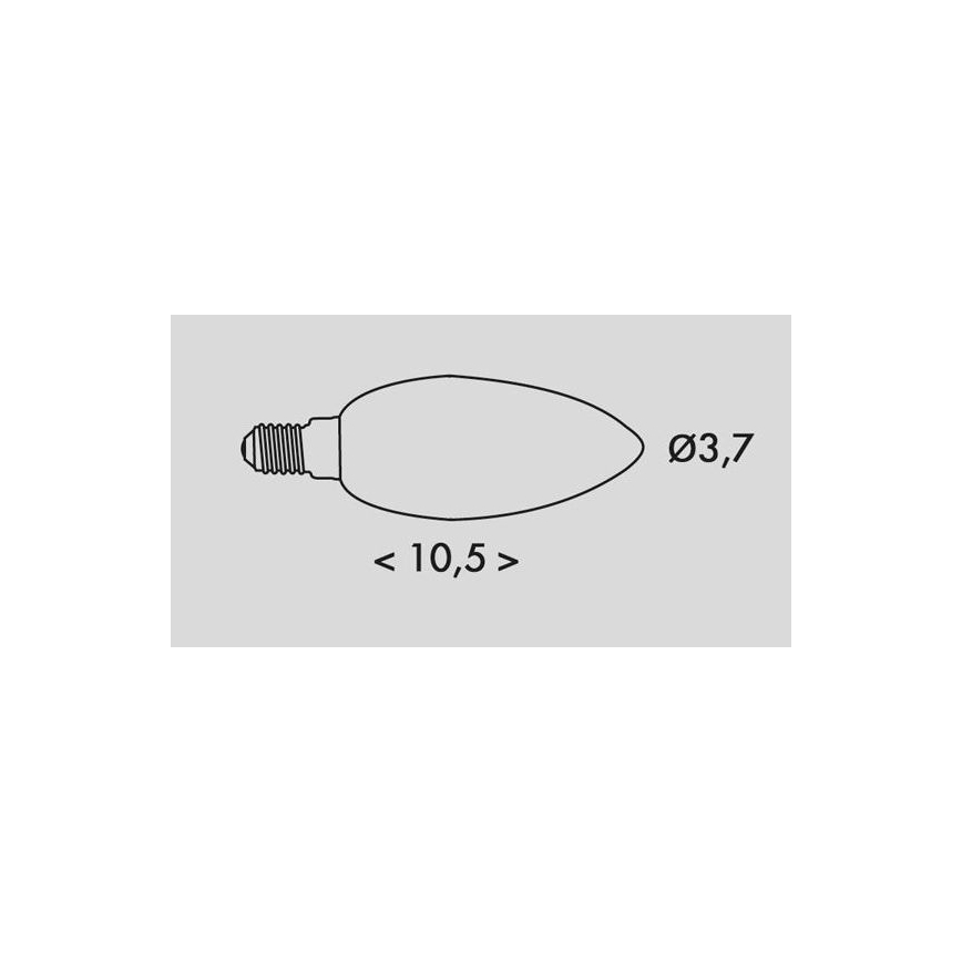 LED Lemputė RETRO C37 E14/2W/230V 3000K 320lm