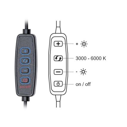 LED pritemdomas stalinis šviestuvas LIPA LED/10W/230V 3000-6000K balta