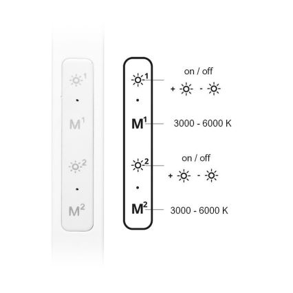 LED pritemdomas stalinis šviestuvas SPACE LED/8W + LED/11W/230V 3000-6000K balta