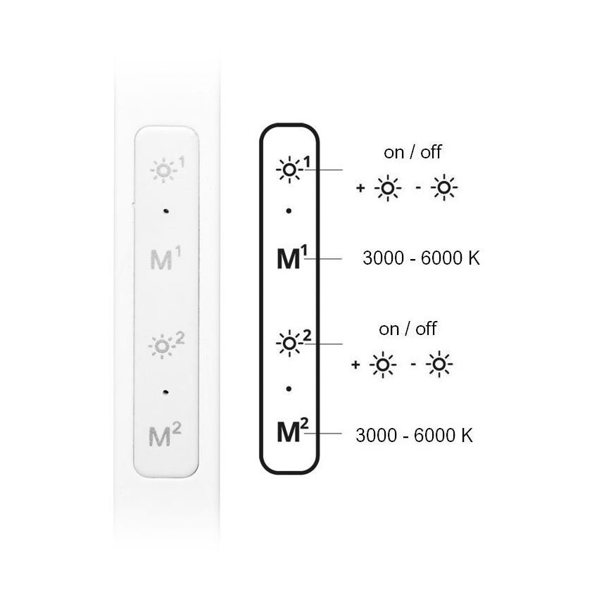 LED pritemdomas stalinis šviestuvas SPACE LED/8W + LED/11W/230V 3000-6000K balta