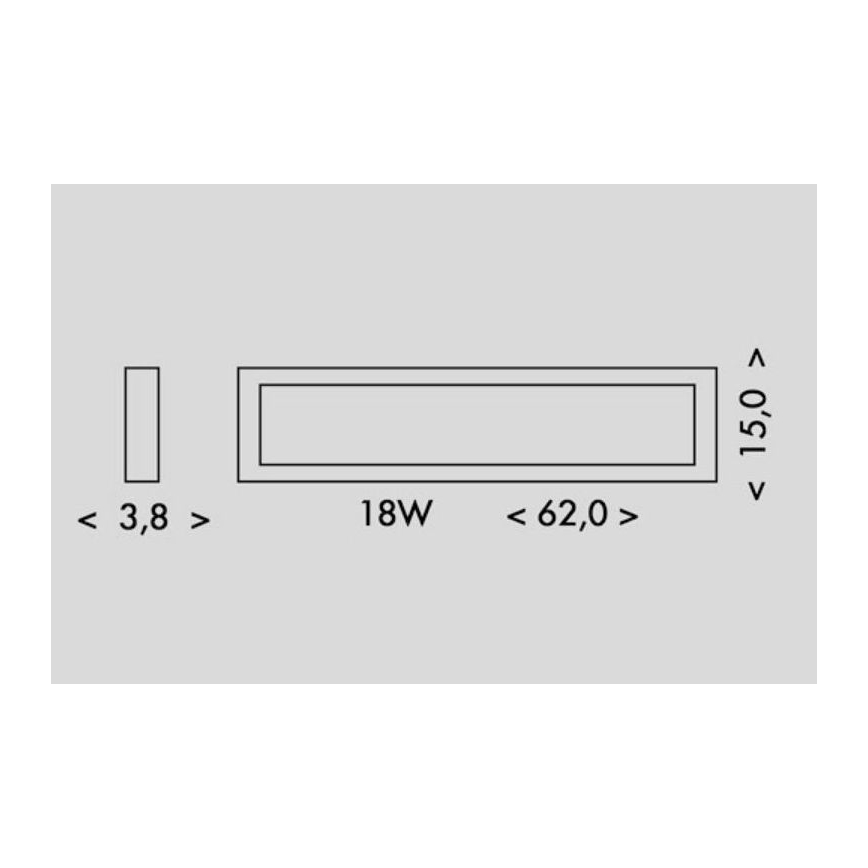 LED lubinis šviestuvas PILO LED/18W/230V 4100K 62 cm juoda