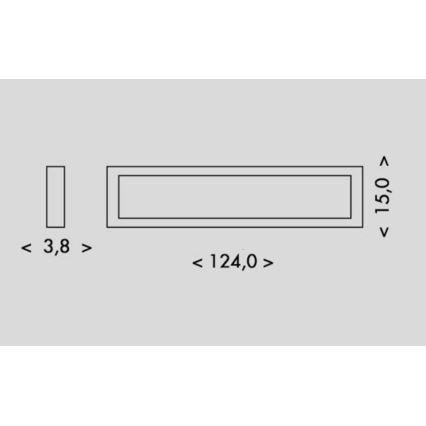 LED lubinis šviestuvas PILO LED/36W/230V 4100K 124 cm balta