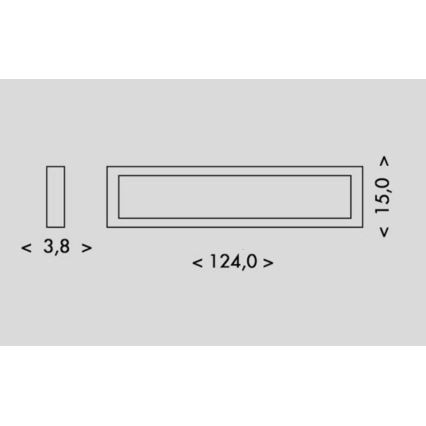 LED lubinis šviestuvas PILO LED/36W/230V 4100K 124 cm juoda