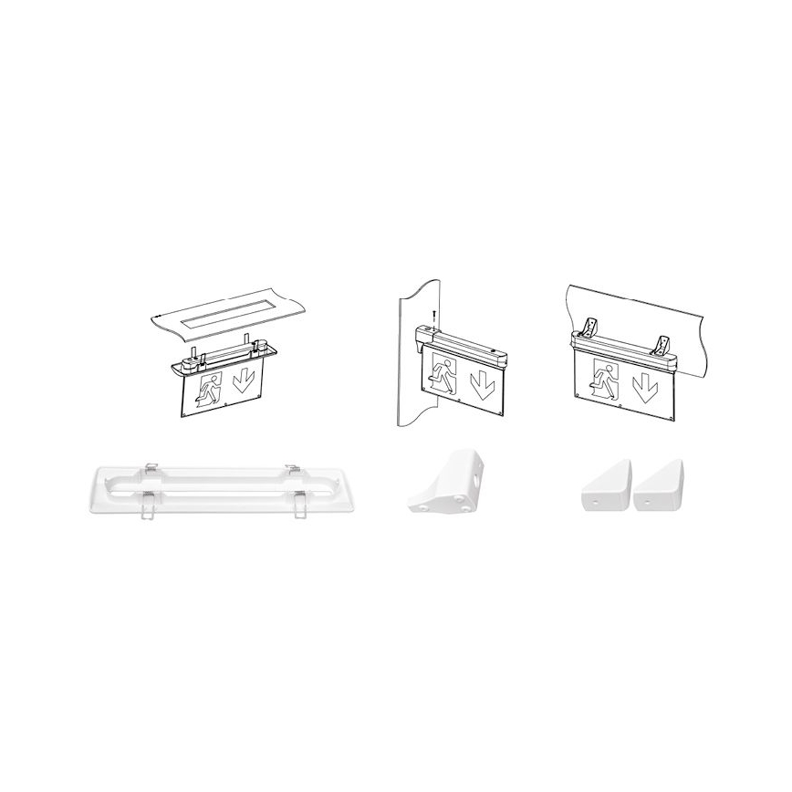 LED avarinė lemputė ALPHA LED/2,7W/230V 6000K 800 mAh