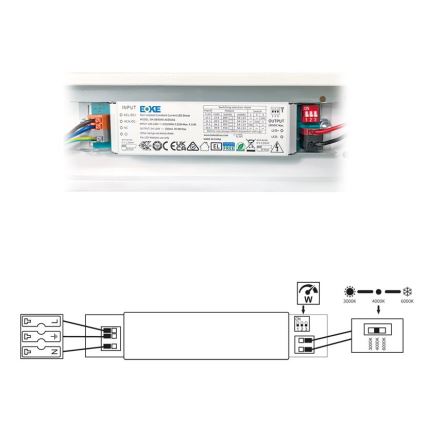 LED Liuminescencinis šviestuvas VELO LED/11/15/20W/230V 3000/4000/6000K 60 cm balta