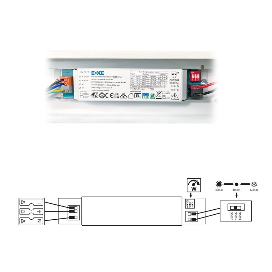 LED Liuminescencinis šviestuvas VELO LED/11/15/20W/230V 3000/4000/6000K 60 cm balta