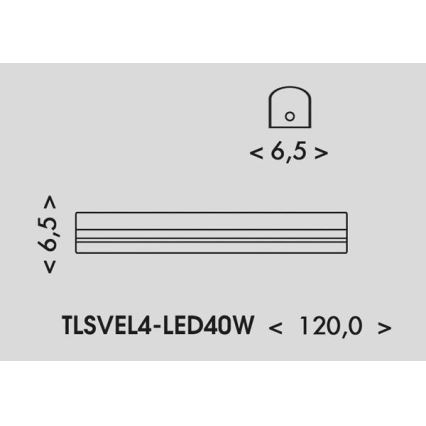 LED Liuminescencinis šviestuvas VELO LED/24/32/40W/230V 3000/4000/6000K 120 cm balta