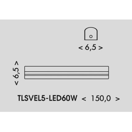 LED Liuminescencinis šviestuvas VELO LED/36/48/60W/230V 3000/4000/6000K 150 cm balta