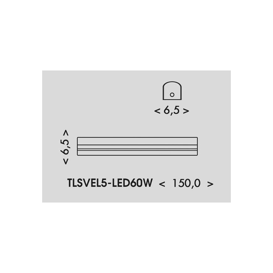LED Liuminescencinis šviestuvas VELO LED/36/48/60W/230V 3000/4000/6000K 150 cm balta