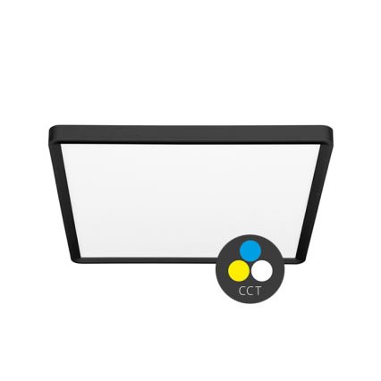 LED lubinis šviestuvas TERY LED/24W/230V 3000/4000/6000K 30x30 cm IP40 juoda