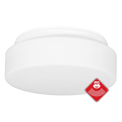 Lauko lubinis šviestuvas su jutikliu HECTOR 1xE27/60W/230V diametras 25 cm IP44 opalas balta