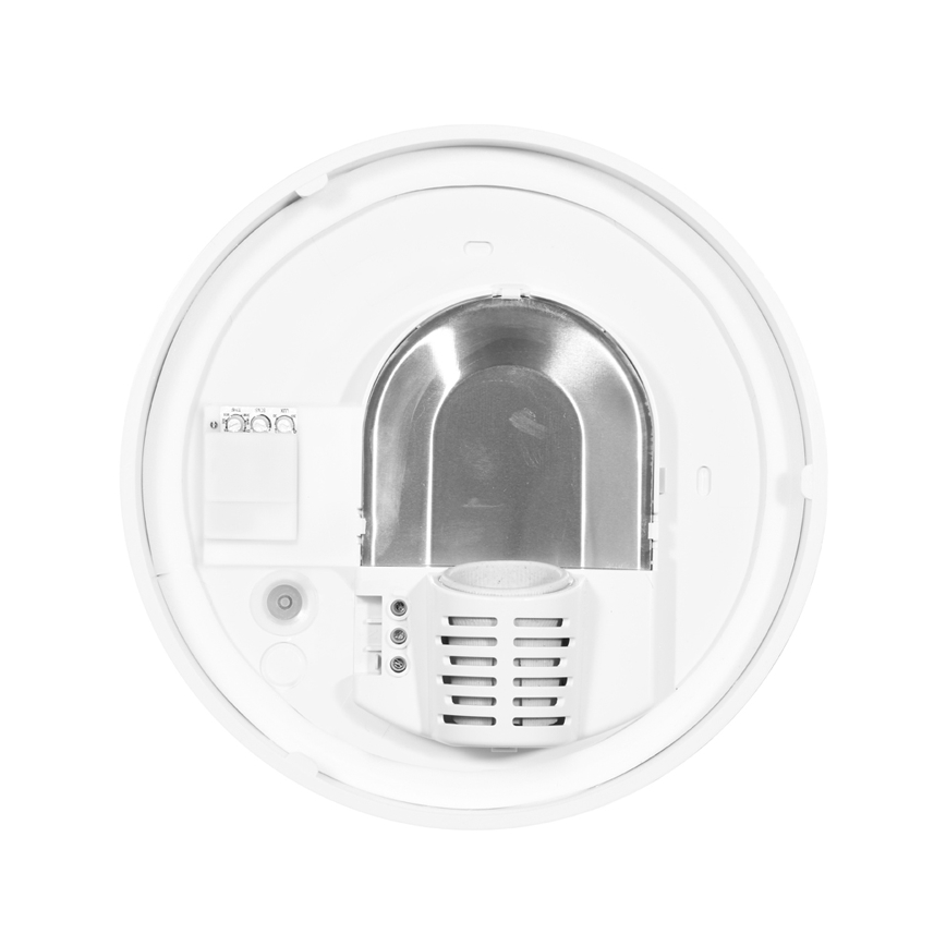 Lauko lubinis šviestuvas su jutikliu HECTOR 1xE27/60W/230V diametras 25 cm IP44 opalas balta