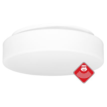 Lauko lubinis šviestuvas su jutikliu HECTOR 1xE27/60W/230V diametras 30 cm IP44 opalas balta