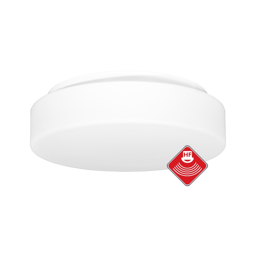 Lauko lubinis šviestuvas su jutikliu HECTOR 1xE27/60W/230V diametras 30 cm IP44 opalas balta