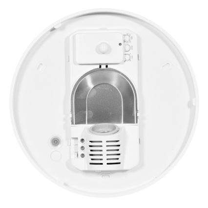Lauko lubinis šviestuvas su jutikliu HECTOR 1xE27/60W/230V diametras 30 cm IP44 opalas balta