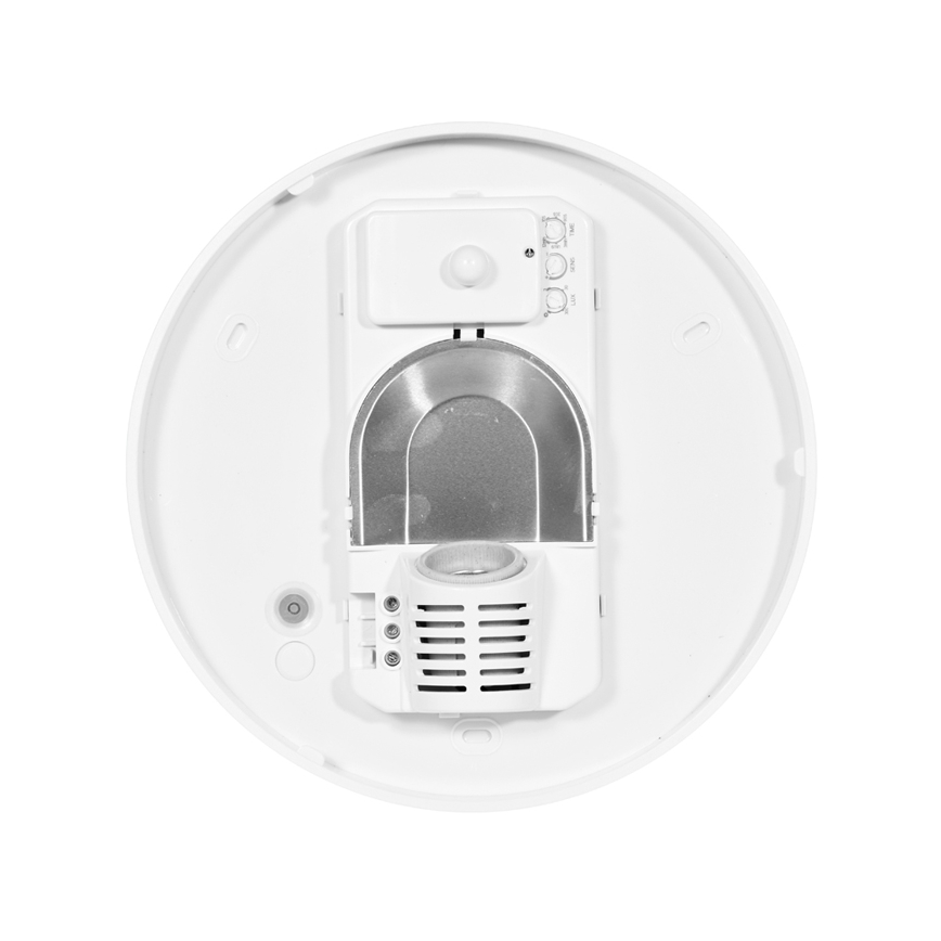 Lauko lubinis šviestuvas su jutikliu HECTOR 1xE27/60W/230V diametras 30 cm IP44 opalas balta