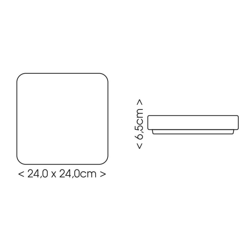 LED lubinis vonios šviestuvas LUKY LED/12W/230V 4000K 24x24 cm IP44