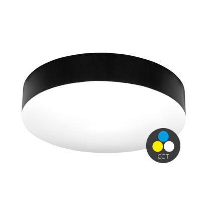 LED lubinis vonios šviestuvas MAKARON LED/24W/230V 3000/4000/6000K diametras 30 cm IP44 juoda