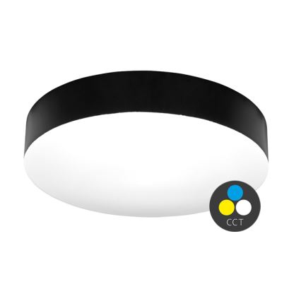 LED lubinis vonios šviestuvas MAKARON LED/36W/230V 3000/4000/6000K diametras 40 cm IP44 juoda