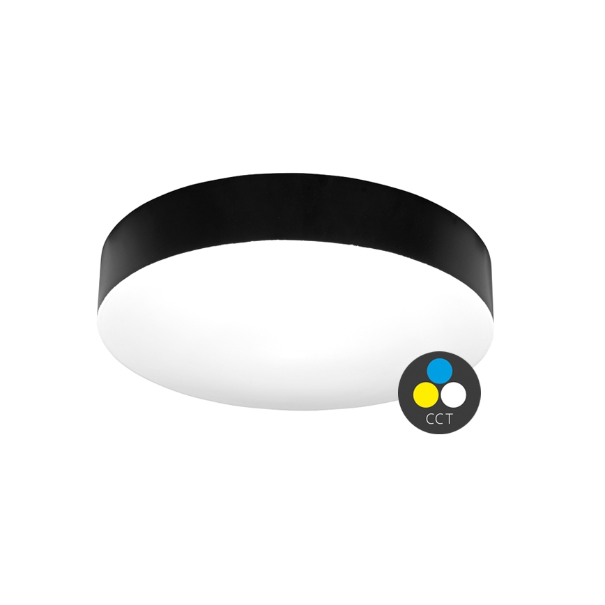 LED lubinis vonios šviestuvas MAKARON LED/36W/230V 3000/4000/6000K diametras 40 cm IP44 juoda