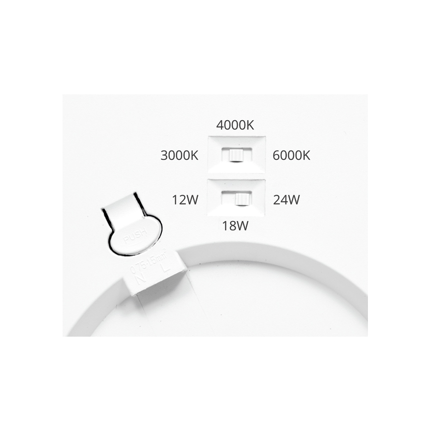 LED pritemdoma panelė LEXA LED/12/18/24W/230V 3000/4000/6000K diametras 30 cm balta