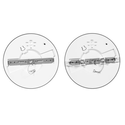 LED pritemdomas įleidžiamas lubinis šviestuvas su jutikliu LEXA LED/12/18/24W/230V 3000/4000/6000K diametras 30 cm juoda