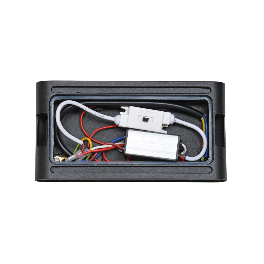 LED sieninis lauko šviestuvas BRICK 2xLED/6W/230V 3000/4000/6500K IP65 juoda
