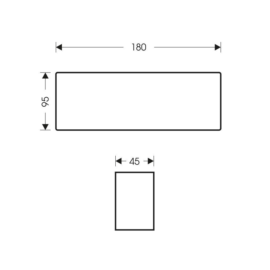 LED sieninis lauko šviestuvas BRICK 2xLED/6W/230V 3000/4000/6500K IP65 juoda