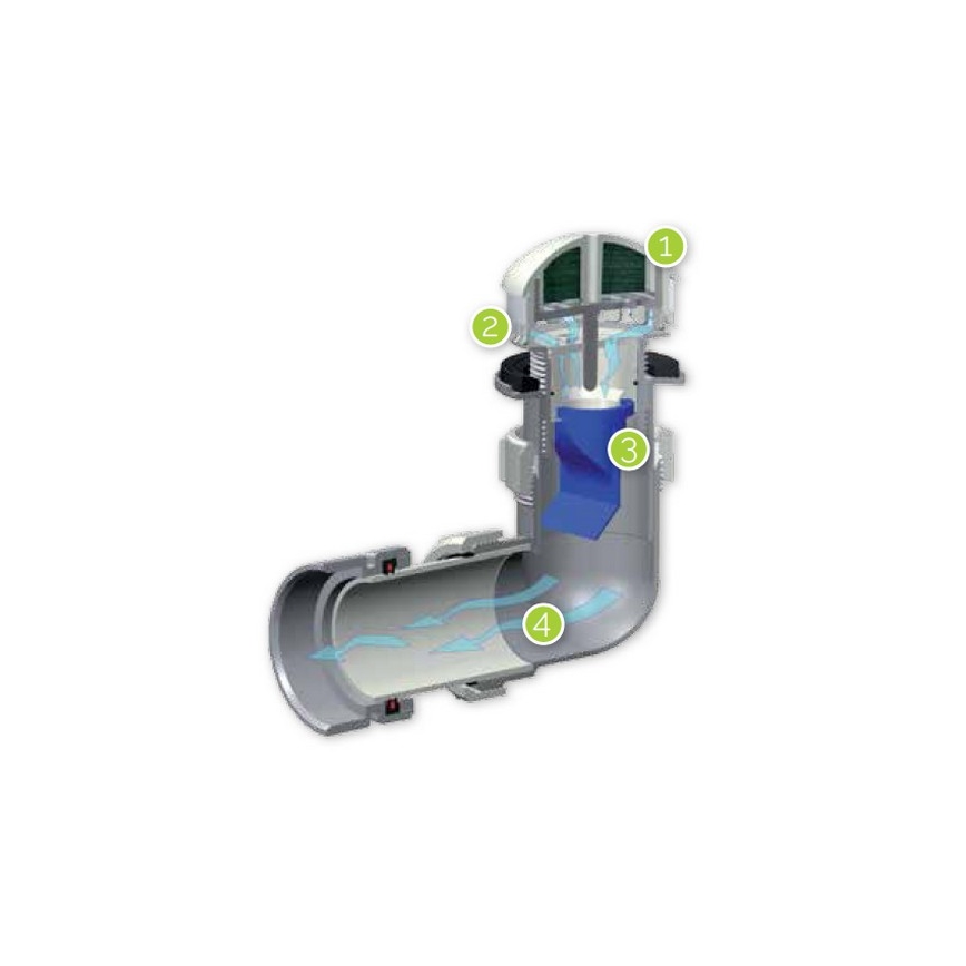 EcoStep 30011 - Vandens nenaudojantis pisuaras P1.1 keramika/balta