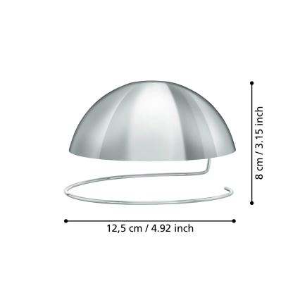 Eglo 11908 -  Dekoratyvinis sferinis lemputės dangtelis G125 blizgus chromas