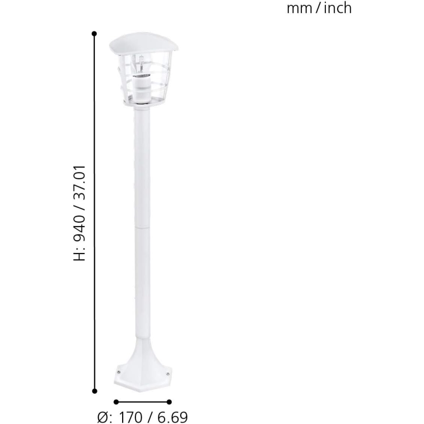 Eglo 18799 - LED lauko šviestuvas ALORIA 1xE27/8,5W/230V IP44 baltas