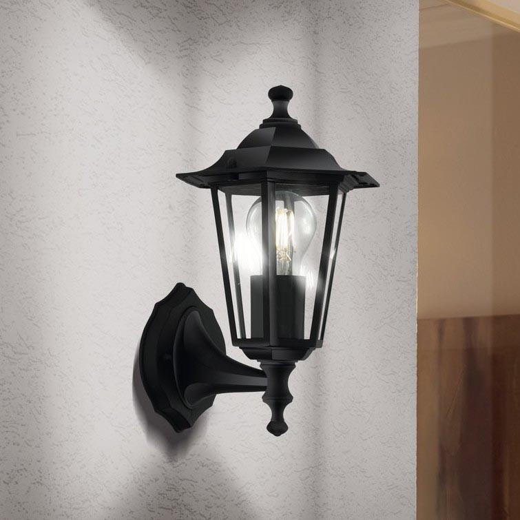 EGLO 22468 - Lauko sieninis šviestuvas LATERNA 4 1xE27/60W juoda