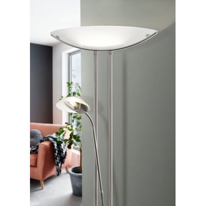Eglo 25869 - Pritemdomas toršeras BAYA 1xR7s/230W/230V + 1xG9/33W matinis chromas