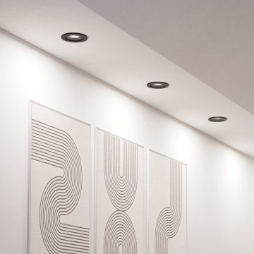 Eglo - 3 vnt. LED įmontuojamų taškinių šviestuvų komplektas 1xGU10/4,5W/230V, juodas