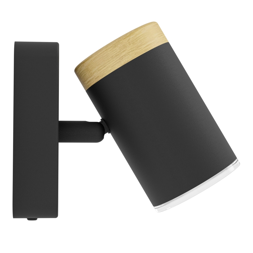 Eglo - Vonios sieninis taškinis šviestuvas 1xGU10/3W/230V IP44 juoda/kreminė