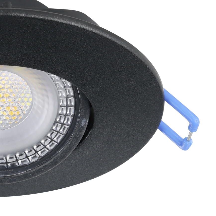 Eglo - 7 vnt. LED įleidžiamų šviestuvų komplektas, LED/4,9W/230V, 2700/4000/6500K, skersmuo 9 cm, juodos spalvos