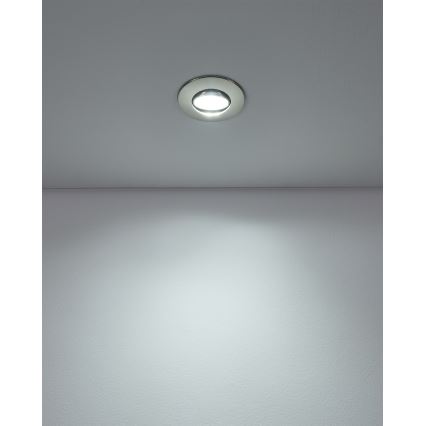 Eglo - komplektas (3 vnt.) įleidžiamų LED šviestuvų LED/4,9W/230V 2700/4000/6500K Ø 9 cm matinio chromo