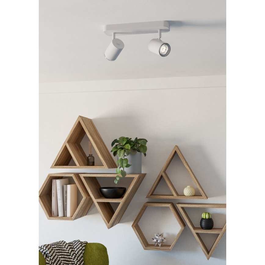 Eglo - Vonios kambario taškinis šviestuvas 2xGU10/5W/230V IP44 baltas