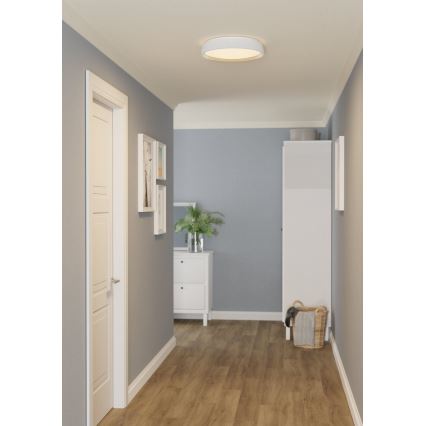 Eglo 300686 - reguliuojamas LED RGBW lubų šviestuvas MASSIGNANO-Z LED/18,5W/230V 2700–6500K skersmuo 40 cm, baltas + nuotolinis valdymas