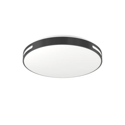 Eglo 300687 - LED RGBW su reguliuojamu ryškumu lubinis šviestuvas MONTEGRANARO-Z LED/18,5W/230V 2700-6500K skersmuo 39,4 cm juodas + nuotolinio valdymo pultas