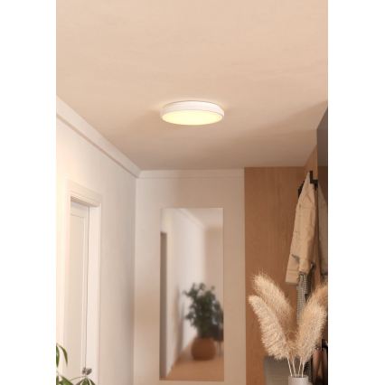 Eglo 300689 - LED RGBW reguliuojamas lubinis šviestuvas MONTARELLINO-Z LED/18,5W/230V 2700-6500K skersmuo 38,7 cm baltas + nuotolinis valdymas
