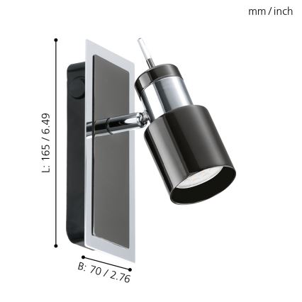 Eglo - Akcentinis LED šviestuvas 1xGU10/5W/230V